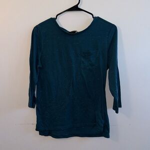 Banana Republic women’s medium teal three-quarter sleeve top